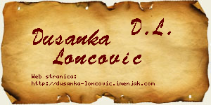 Dušanka Loncović vizit kartica
